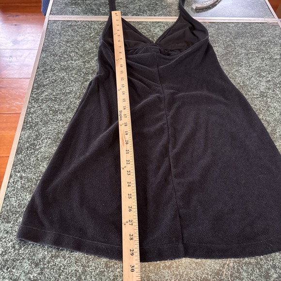 VTG Ralph Lauren Black Terry Halter Tennis Dress Cover Up Y2K Beach Club SZ M - Picture 8 of 10